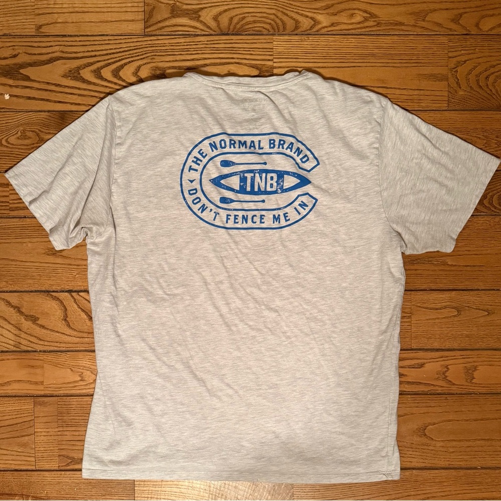 The Normal Brand Gray Short Sleeve Tee with Graphic Design